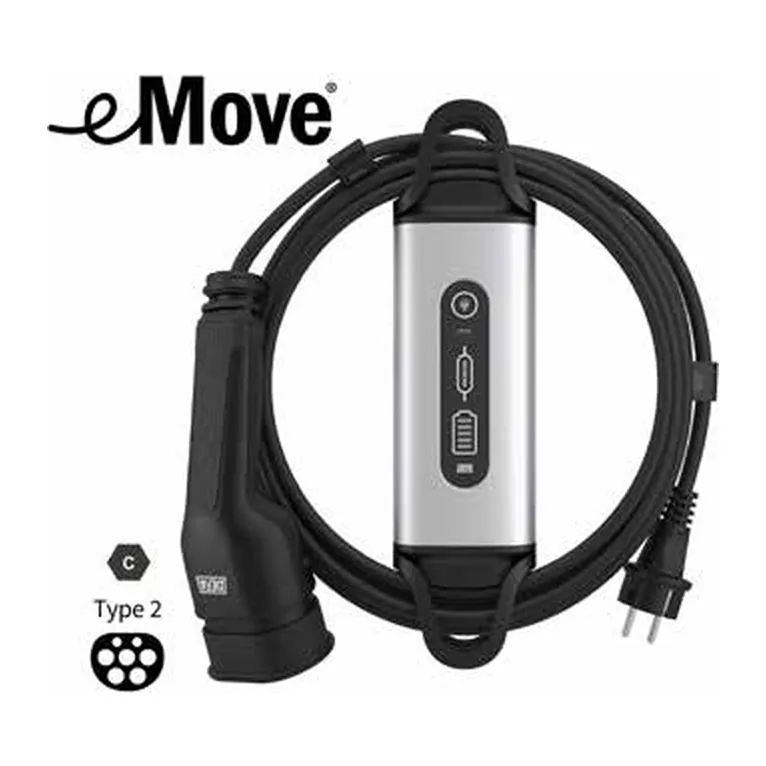 DEFA eMove Mode 2 portable EV charger, Type 2 to Schuko